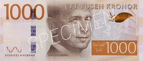 Ny 1000-kronorssedel Dag Hammarskjöld